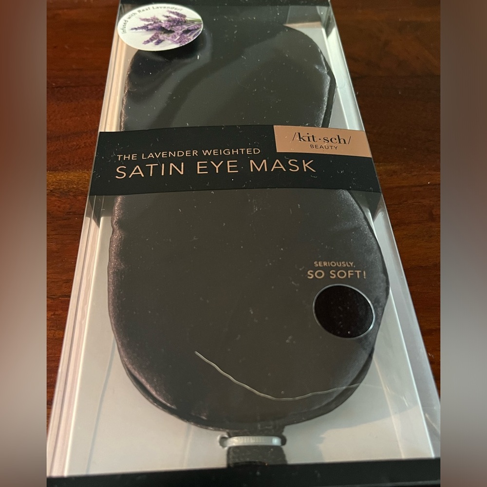 kit sch Lavendar Weighted Satin Eye Mask